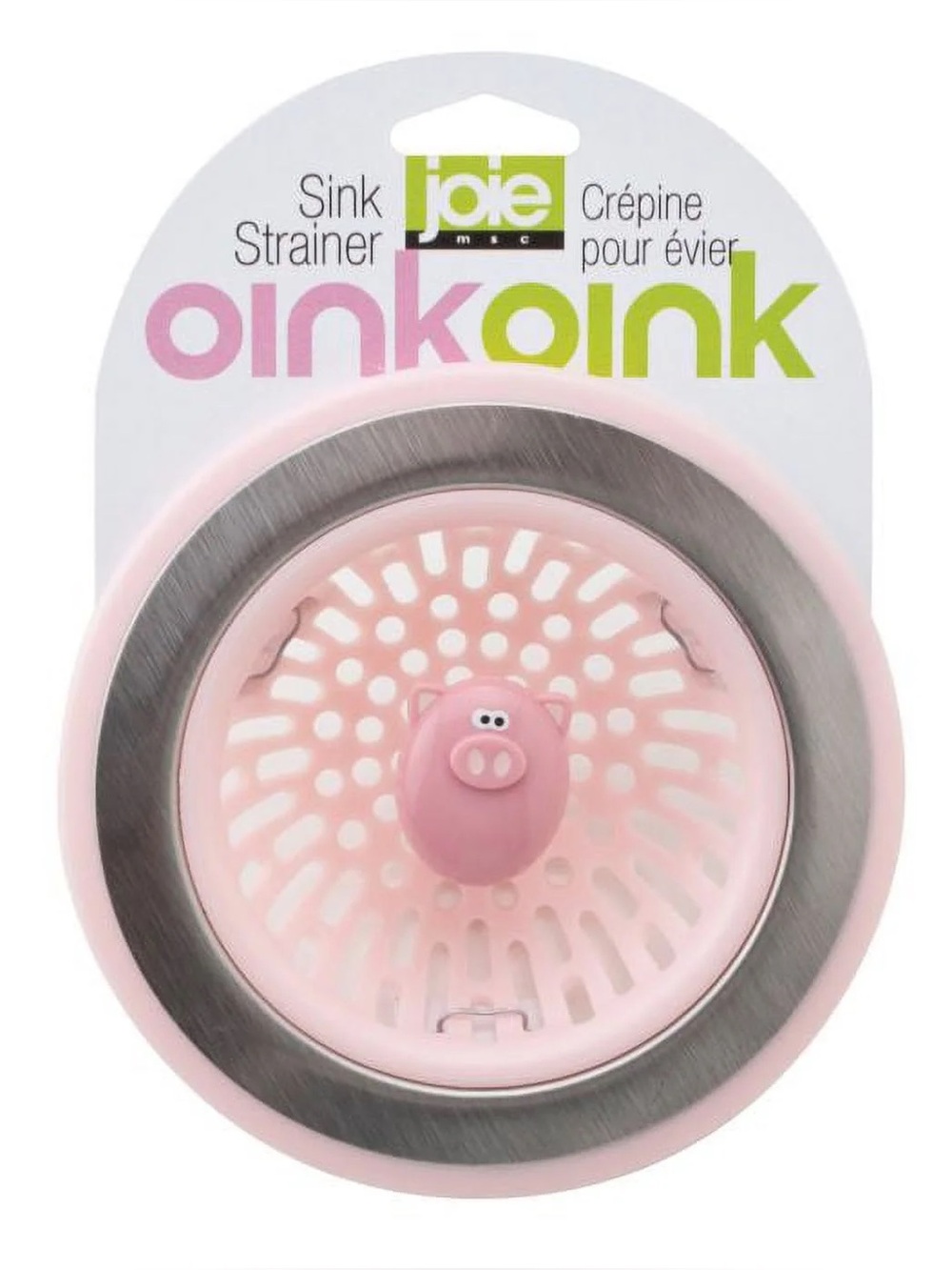 Joie Oink Oink Piggy Kitchen Sink Strainer Basket, Stainless Steel and BPA-Free